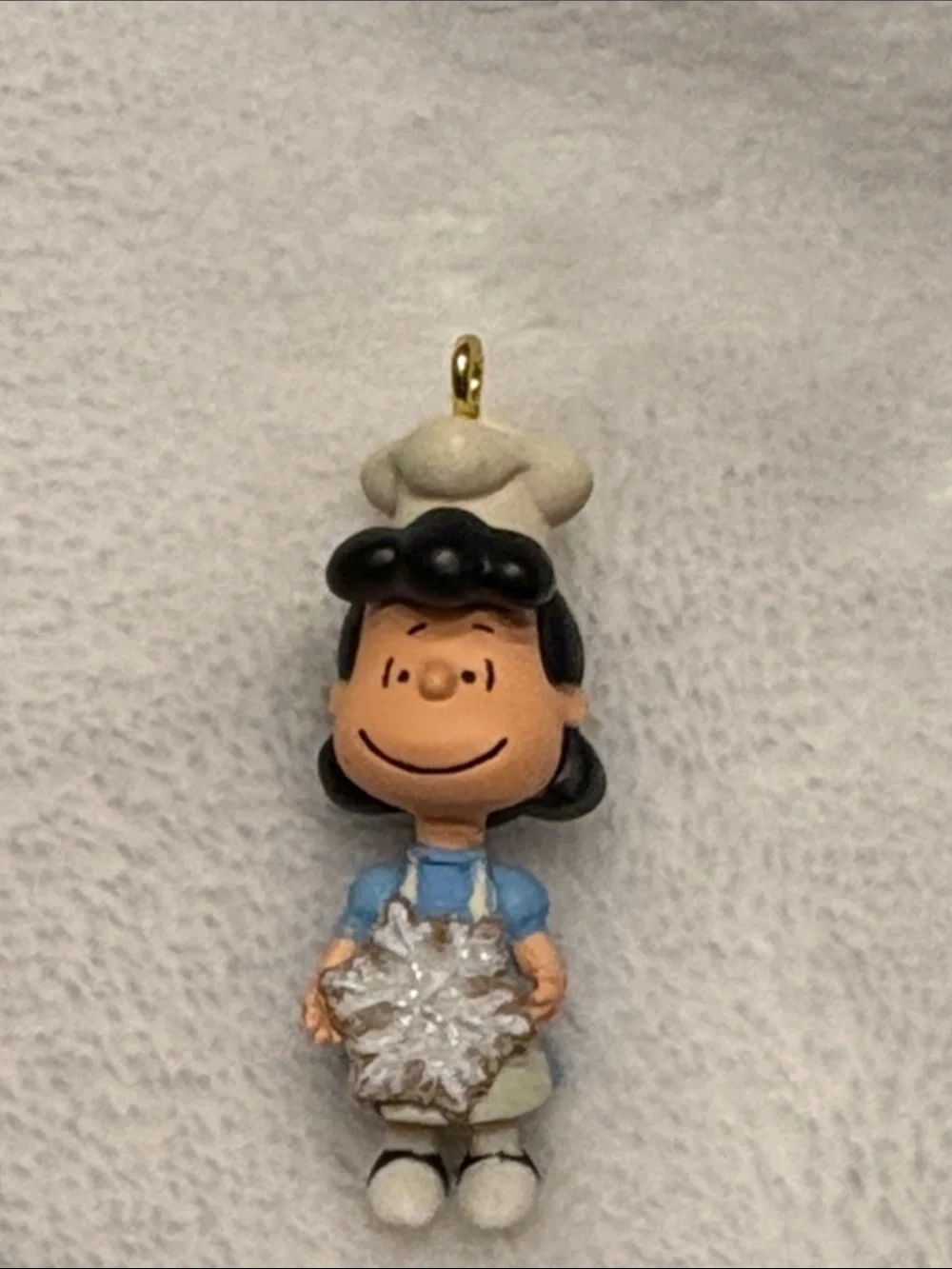 New in Box Baker Lucy Peanuts Gang Ornament - White & Blue